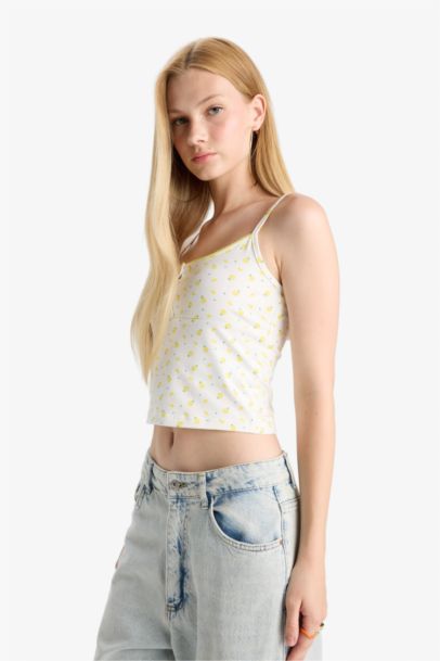 Fitted Fruit Pattern Tank Top