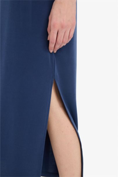 Crew Neck Modal Short Sleeve Midi Dress