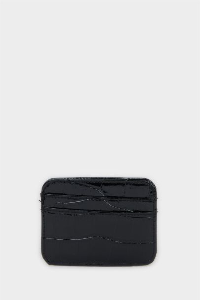 Woman Faux Leather Card Holder