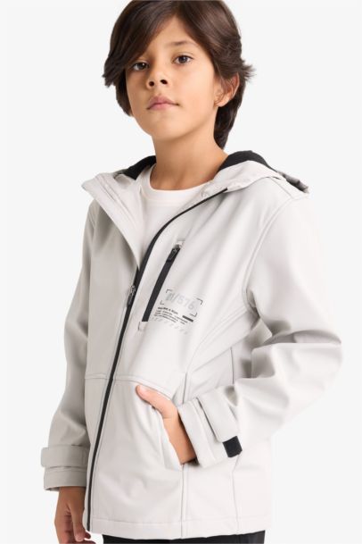 Boy Hooded Windproof Fleece Lined Puffer Jacket