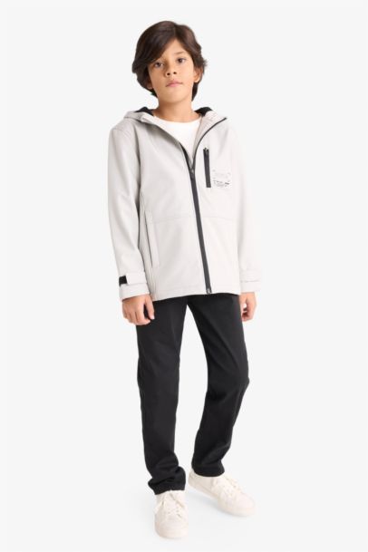 Boy Hooded Windproof Fleece Lined Puffer Jacket