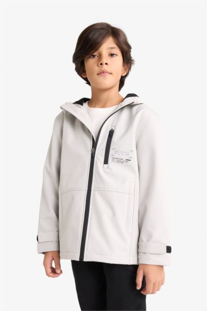 Boy Hooded Windproof Fleece Lined Puffer Jacket