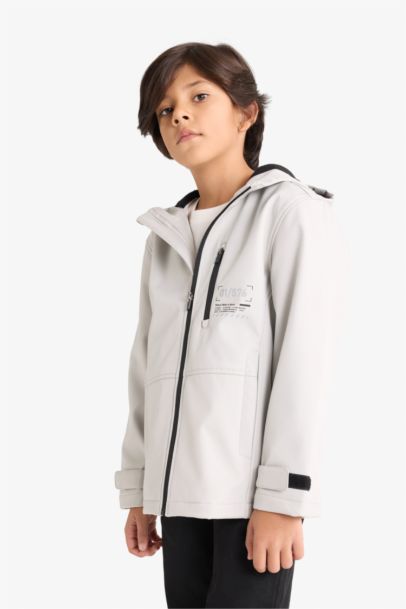 Boy Hooded Windproof Fleece Lined Puffer Jacket