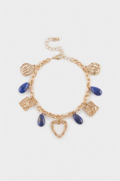 Woman Golden Charms Bracelet