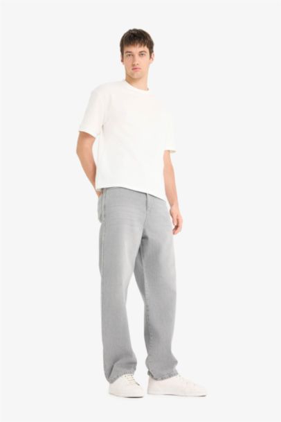 100% Cotton Baggy Fit Wide Leg Jeans