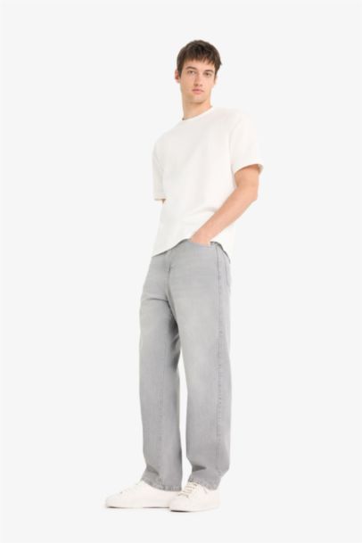 100% Cotton Baggy Fit Wide Leg Jeans