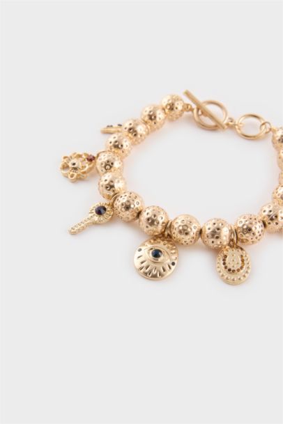 Woman Golden Charms Bracelet