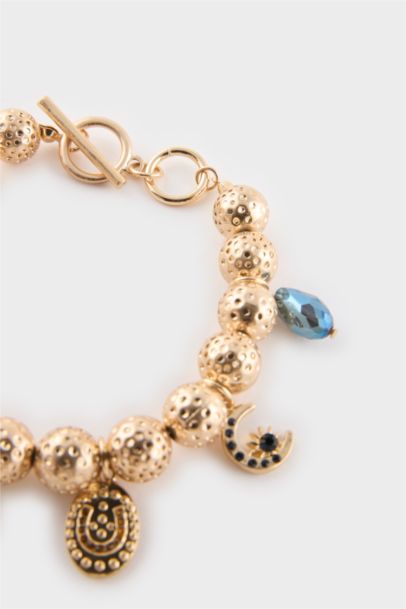 Woman Golden Charms Bracelet