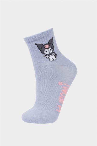 Kız Çocuk Hello Kitty  3'lü Pamuklu Uzun Çorap