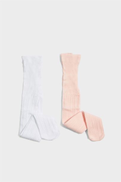 Kız Bebek 2'li 60 Denye Külotlu Çorap