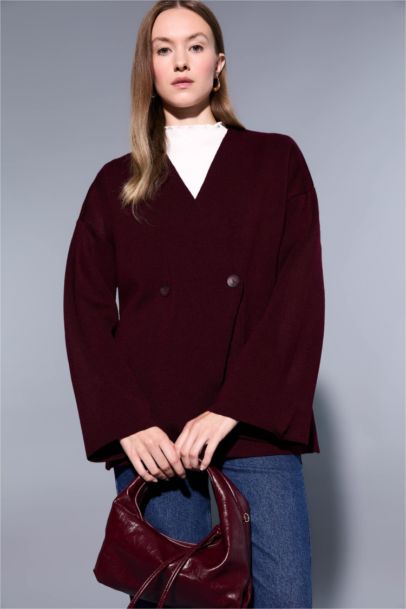 V-Neck Knitwear Cardigan