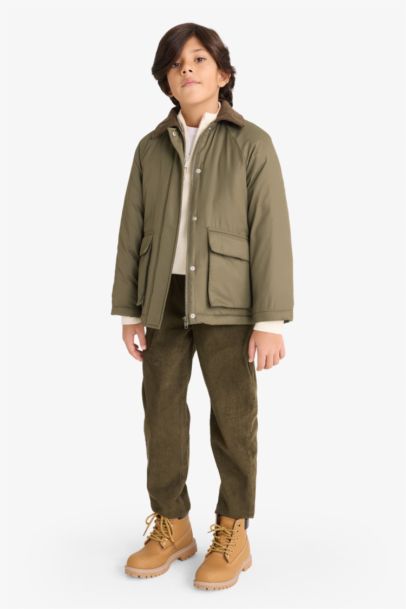 Boy Waterproof Zippered Puffer Jacket