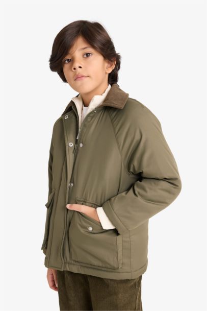 Boy Waterproof Zippered Puffer Jacket