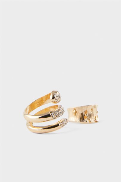 Woman 2 Piece Gold Rings