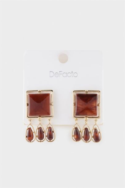 Kadın Kare Sallantılı Küpe