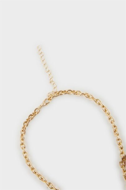 Woman Brown Stone Gold Necklace