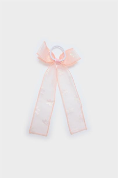 Kız Çocuk Pembe Fiyonk Lastik Toka