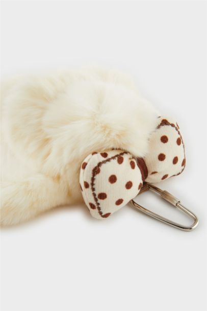 Kadın Bej Tavşan Charm Anahtarlık