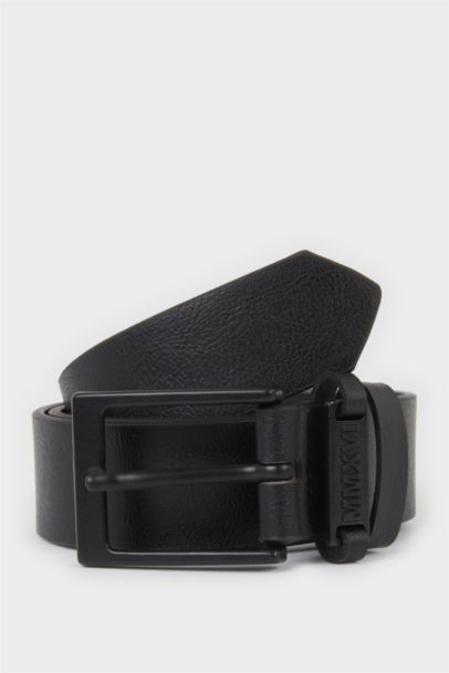 Dikdörtgen Toka Suni Deri Günlük Kemer Erkek Çocuk