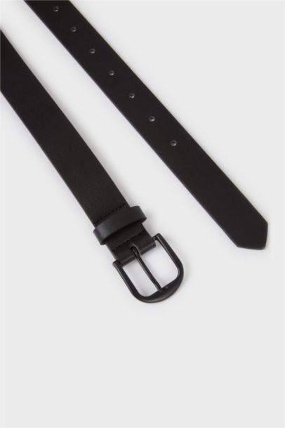 Dikdörtgen Toka Suni Deri Günlük Kemer Erkek Çocuk