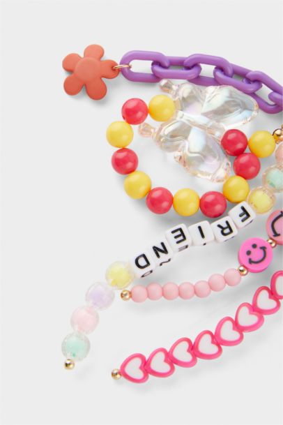 Kadın Renkli Kalp Detaylı Charm Anahtarlık