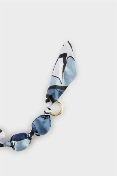 Kadın Saten Kurdeleli Gold Charm Anahtarlık