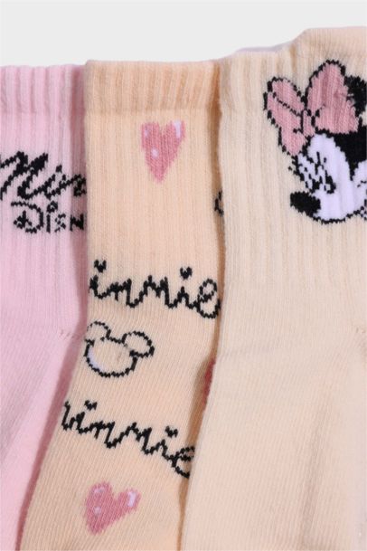 Baby Girl Minnie Non-Slip Socks 3 Piece Cotton Long Sockss
