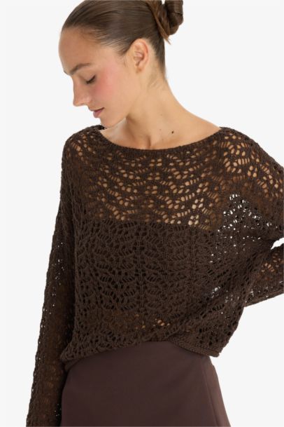 Regular Fit Boat Collar Knitwear Pullover