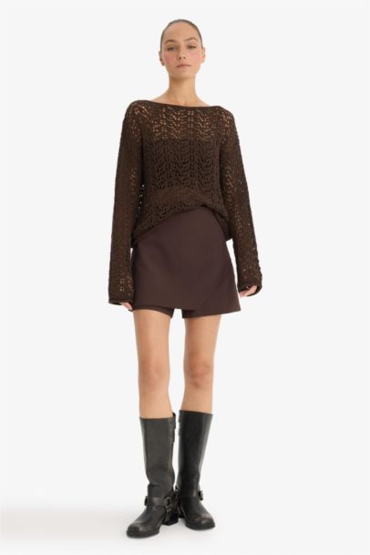 Regular Fit Boat Collar Knitwear Pullover