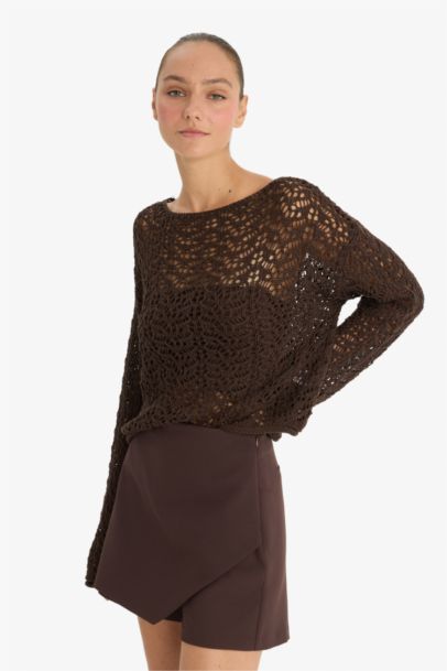 Regular Fit Boat Collar Knitwear Pullover