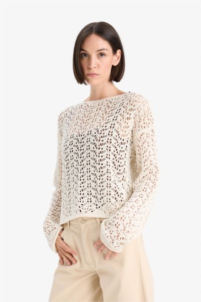 Regular Fit Boat Collar Knitwear Pullover