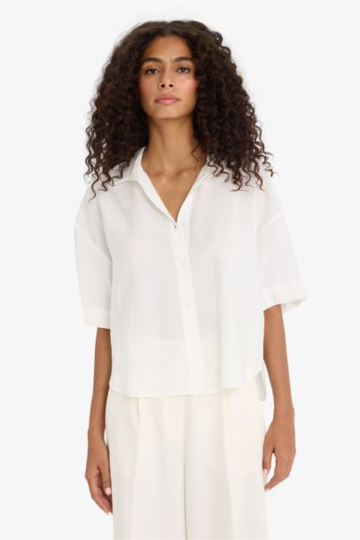 Loose Fit Modal Short Sleeve Shirt