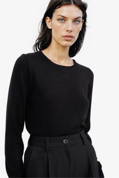 Pull en tricot à col rond Coupe régulière