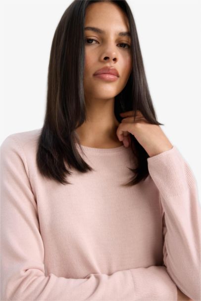 Pull en tricot à col rond Coupe régulière