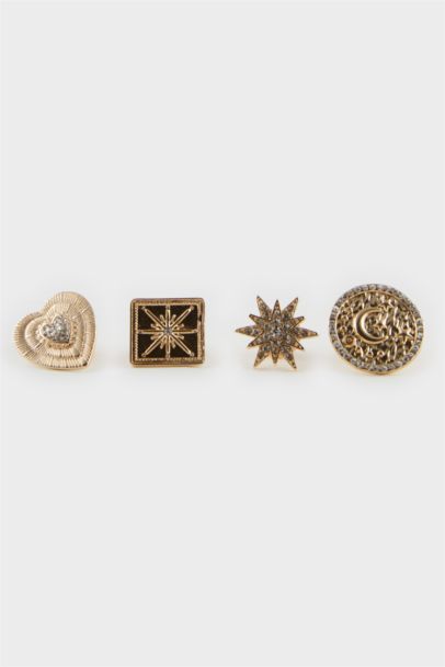 Lot de 4 Broches dorées pour femme
