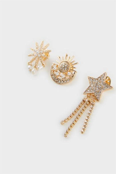 Lot de 3 Broches dorées pour femme