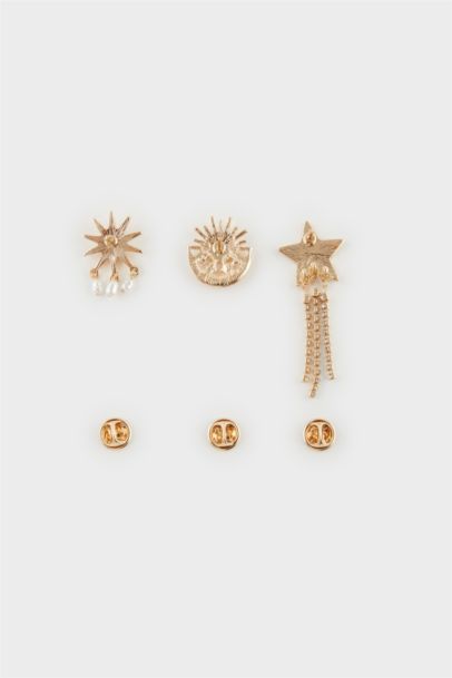 Lot de 3 Broches dorées pour femme