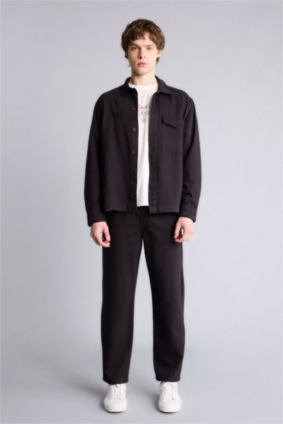 Boxy Fit Long Sleeve Overshirt