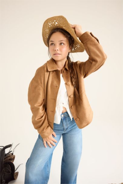 Girl Crew Neck Puffer Jacket