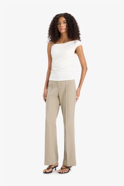 Flare Zipper Trousers