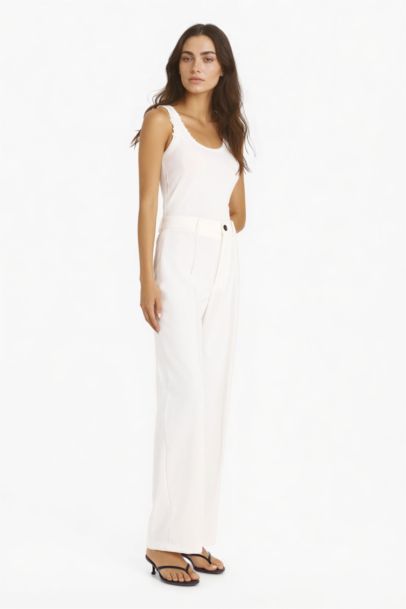 Straıght Fıt Yüksek Bel Düz Paça Pantolon