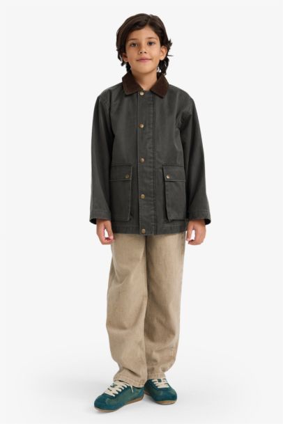 جاكيت اولادي وتر بروف بياقة بولو