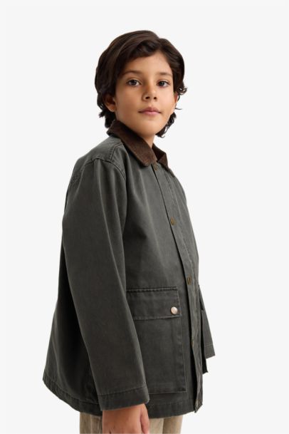 جاكيت اولادي وتر بروف بياقة بولو