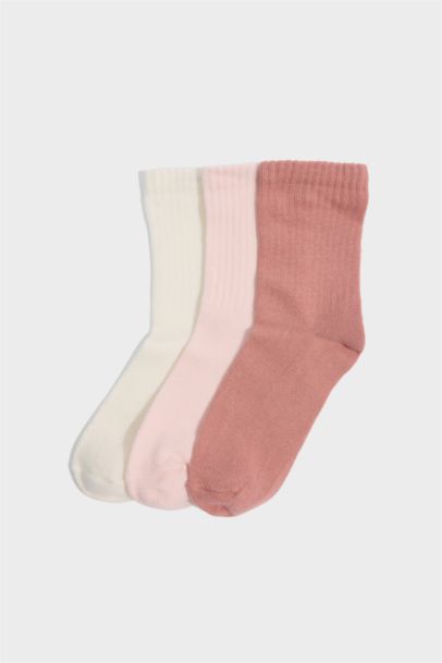 Girl 3 Piece Cotton Long Sockss