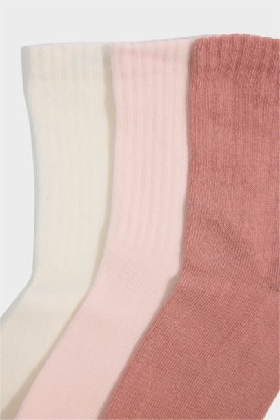 Girl 3 Piece Cotton Long Sockss