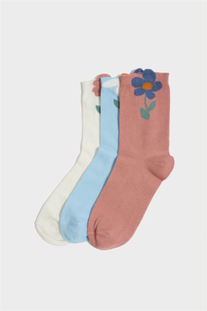 Girl 3 piece Cotton Long Socks
