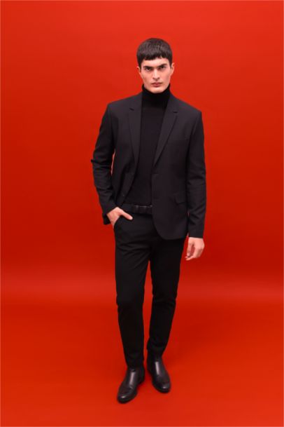 Slim Fit Twill Blazer