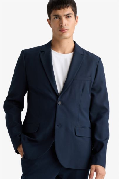 Slim Fit Twill Blazer