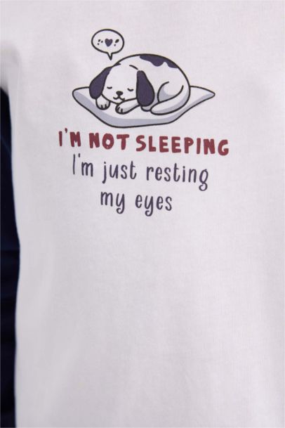 Girl Printed Long Sleeve Top Bottoms 2 Piece Pajama Set