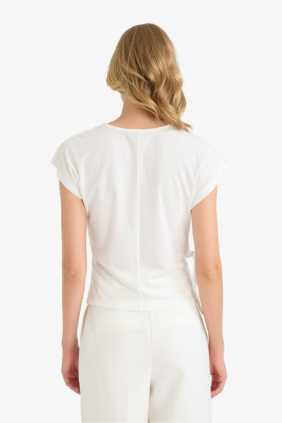 Regular Fit Wrap Collar Tank Top